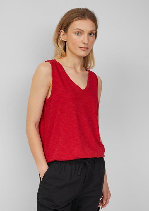 Actual product image S.Oliver T-Shirt Top mit Flammgarnstruktur und V-Ausschnitt (46)