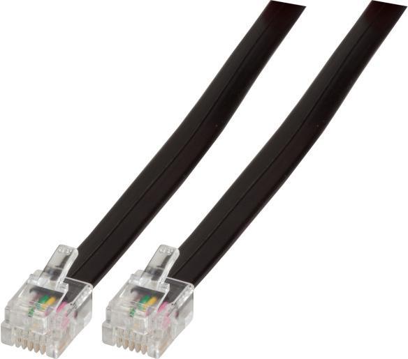 Image du produit EFB Elektronik Câble modulaire RJ12 (6/6) / RJ12 (6/6), 1:1,noir, 3 mètres