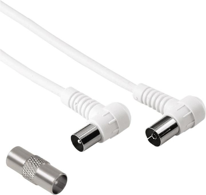 Image du produit Hama 00205299 câble coaxial 1,5 m Blanc (Câble d'antenne)