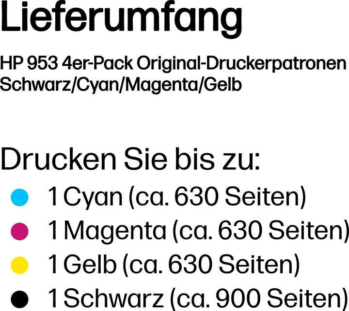 Produktbild HP 953 4-pack (M, C, Y, BK)