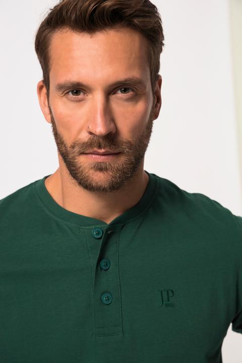 Actual product image JP1880 2 Pack of Three Button Short Sleeve Cotton Henley Tee (L)