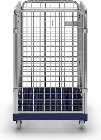 Actual product image kaiserkraft Wire mesh container with plastic roll plate