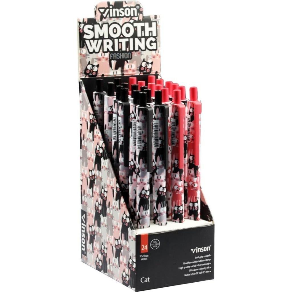 Easy, Penne, Automatischer Kugelschreiber. Fashion Cat F2 blau (24 Stück) (Blu, 24 x)