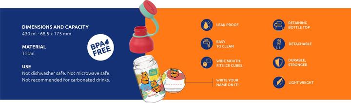 Produktbild Quokka Ice Birds Kids 430 ml - Trinkflasche (0.43 l)