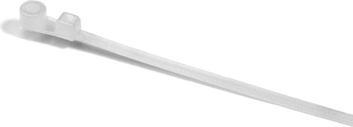 Actual product image HellermannTyton Hellermann Tyton T18MR Cable tie Screw mount cable tie Polyamide White 100 piece(s) (Plastic cable ties, 110 mm, 100 pcs.)
