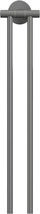 MOON GREY Towel rail two-arm incl. adhesive solution without drilling