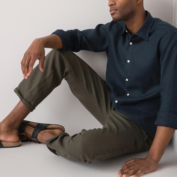 Produktbild La Redoute Collections Gerades Leinenhemd Signature mit langen Ärmeln (S)