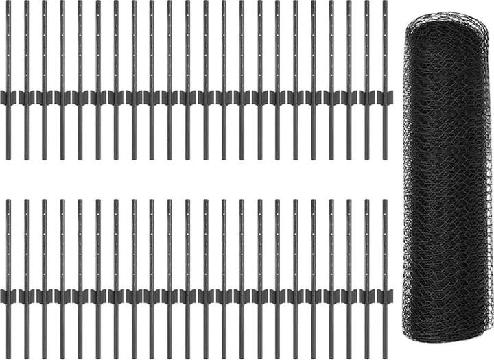 Produktbild vidaXL Grau Gartenzaun