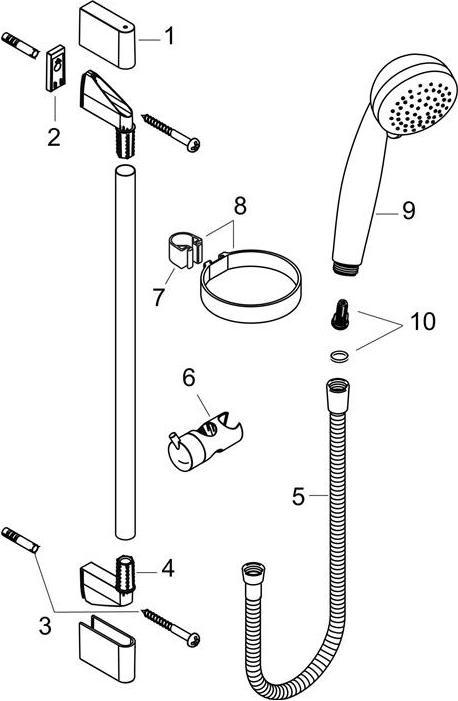 Actual product image hansgrohe Shower set CROMETTA 85 VARIOJET (2 Beam types, 17 l/min)