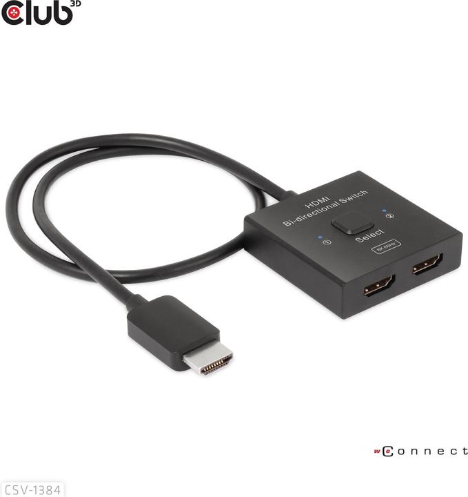 Immagine prodotto Club 3D Club3D Switch HDMI 2-in-1 bidirezionale 8K60Hz/4K120Hz UHD al dettaglio