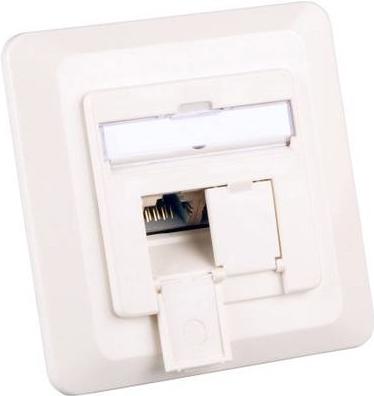 Produktbild EFB Elektronik EFB Datendose Cat.6A 500MHz oben/unten,Unterputz,2xRJ45,weiss