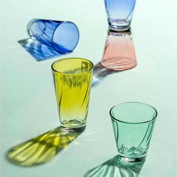 Immagine prodotto Leonardo Bicchiere Twist 215 ml, 4 pezzi, turchese, vetro (0.22 l, 1x)