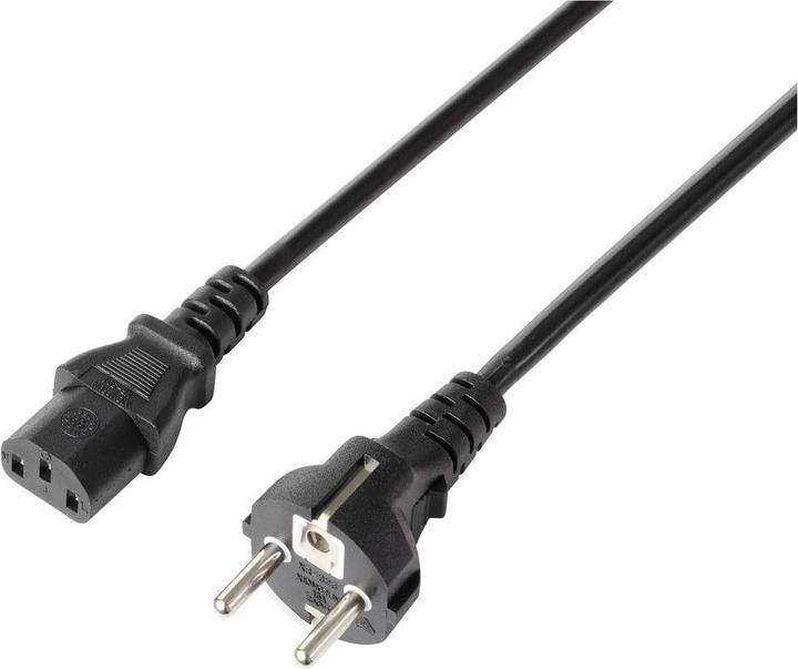 Actual product image Sygonix SY-5243890 IEC connection cable black 5.00 m (5 m)