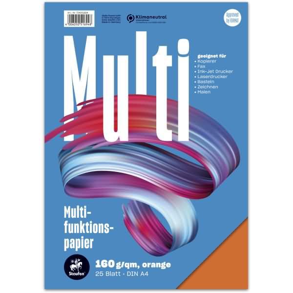 Productafbeelding Magni Multifunctioneel papier A4 160g 25 vel oranje (A4, 160 g/m²)