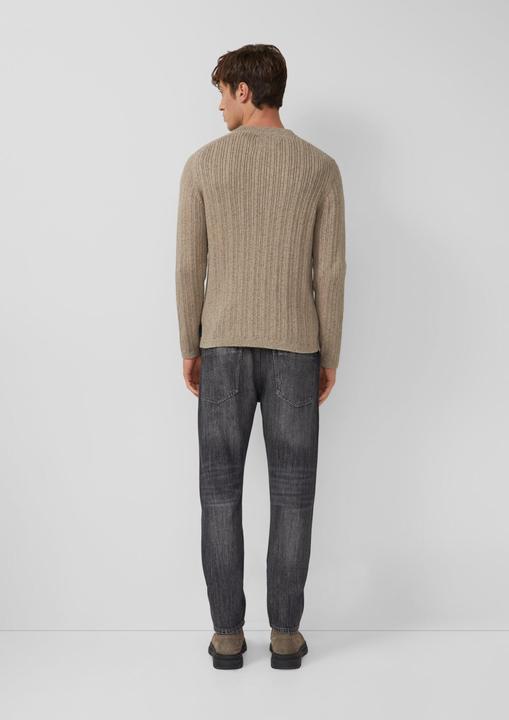 Produktbild S.Oliver Strickpullover Melierter Strickpullover mit Rippstruktur (L)