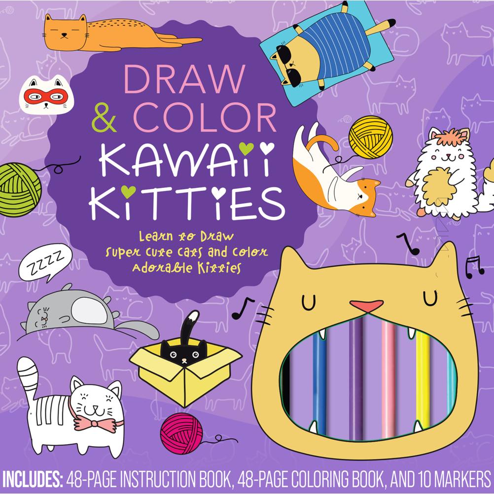 Draw & Color Kawaii Kitties Kit, Fachbücher von Editors of Rock Point