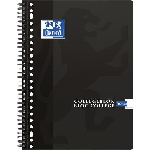 Image du produit Oxford Bloc-notes collège A4+ noir (A4, À rayures, Couverture rigide)