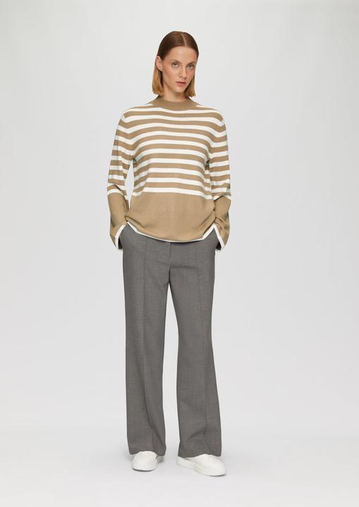 Produktbild S.Oliver Strickpullover Gestreifter Strickpullover mit ausgestellten Ärmeln (36)