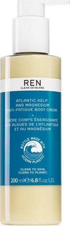 Actual product image Ren Atlantic Kelp And Magnesium Anti-Fatigue Body Cream Ocean Plastic Edition (Body cream, 200 ml)