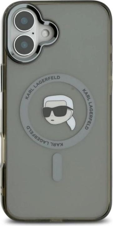 Produktbild Karl Lagerfeld KLHMP16SHLSKIK iPhone 16 6.1" czarny/black hardcase IML Metal Karl Head MagSafe (Apple iPhone 16)