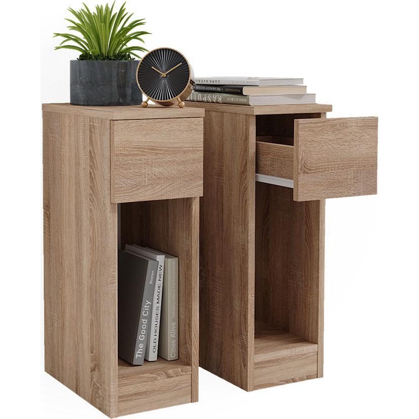 Thumbnail - Vicco, Nachttisch, Enton (20 x 35 x 59.5 cm)