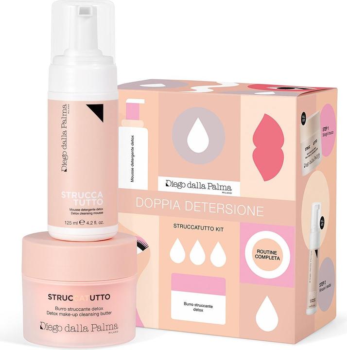 Immagine prodotto Diego dalla Palma Kit Struccatutto: Burro Struccante Detox + Mousse Detergente Detox 125ml + 125ml (Set per la cura del viso)