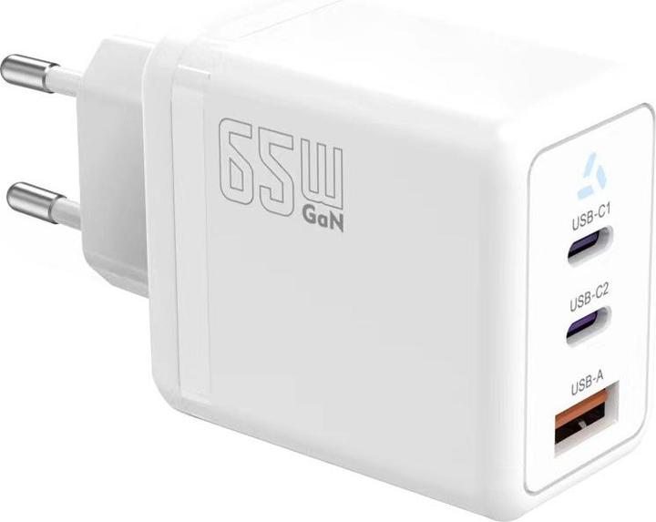 Lenovo Charger 2x USB C + USB A Power Delivery white, GaN (65 W, 3 ports)