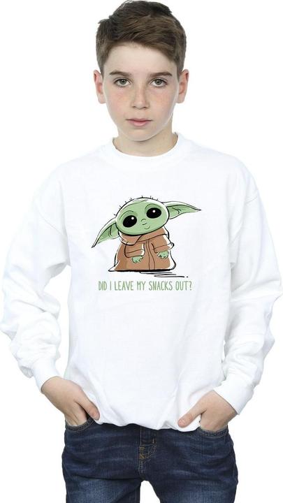 Immagine prodotto Star Wars The Mandalorian Grogu Snacks Meme Felpa Ragazzi (140, 146)