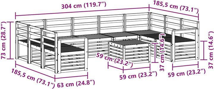 Produktbild vidaXL Outdoor-Sofa