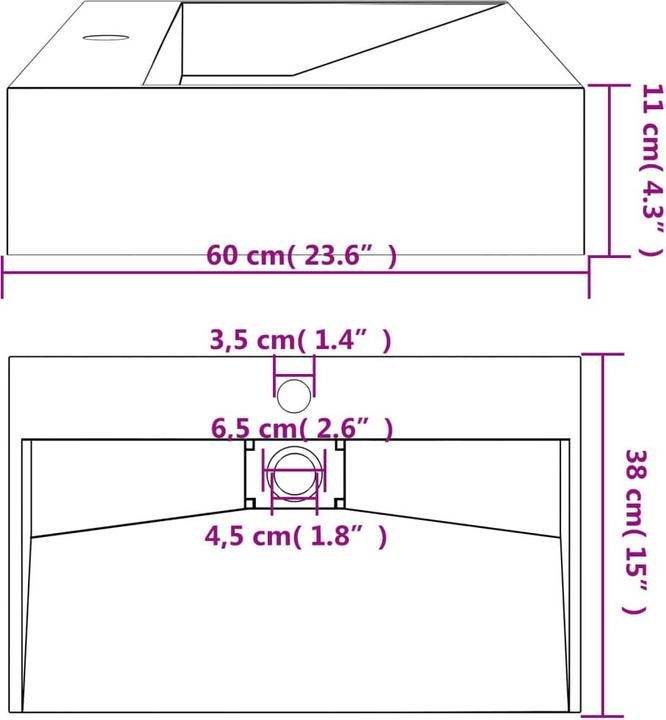 Nährwerte und Zutaten VidaXL Leta (380 mm, 600 mm)