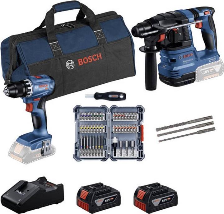 Produktbild Bosch Professional 18V Profi-Set (Bohrhammer, Bohrschrauber)