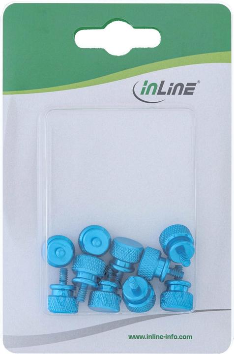 Actual product image Aquatuning Thumbscrews housing blue bigpack (10 pieces)