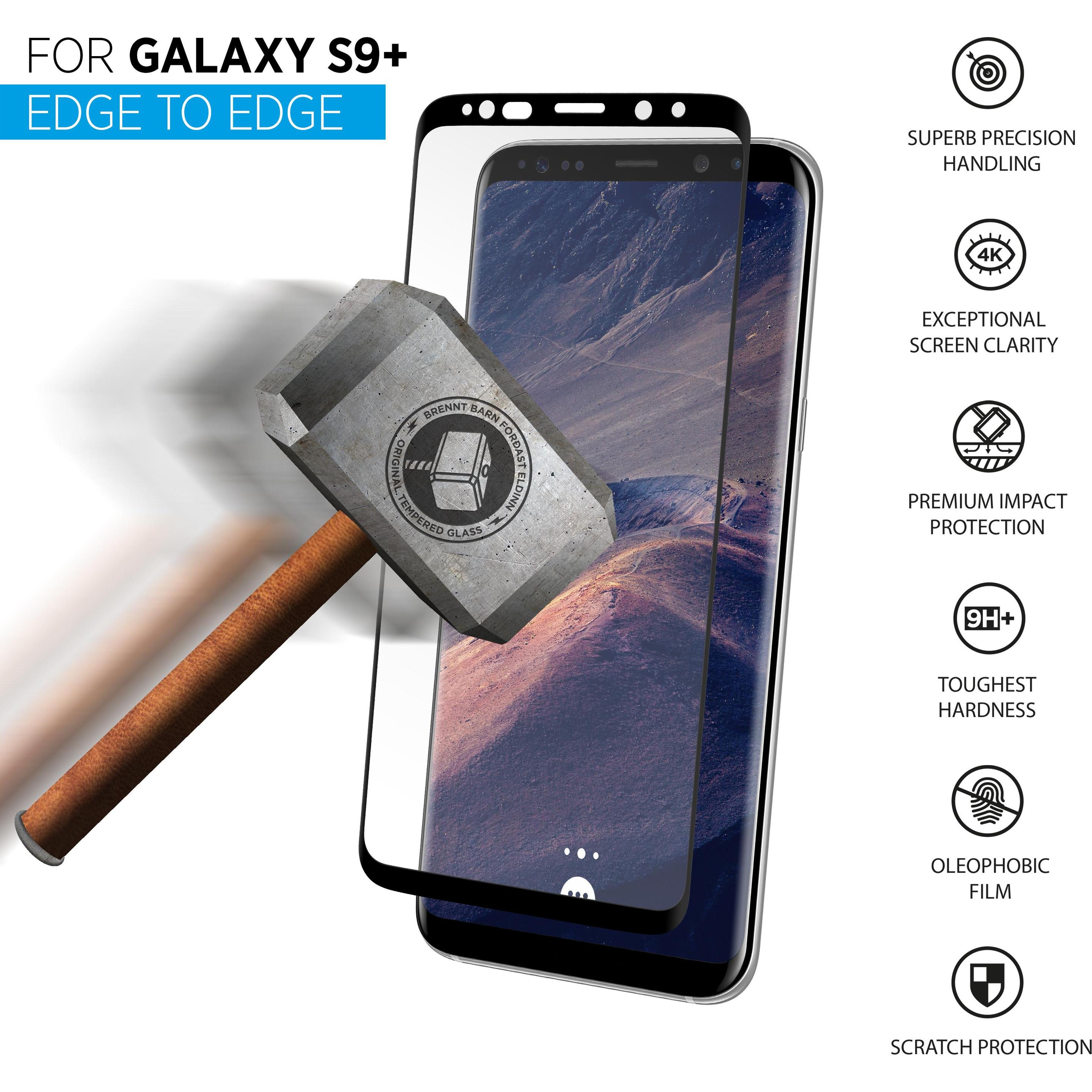 Thumbnail - Thor Edge to Edge (1 Stück, Samsung Galaxy S9+), Smartphone Schutzfolie, Schwarz