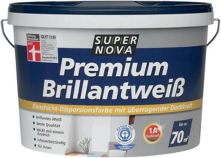Immagine prodotto Super Nova Bianco brillante Premium, dispersione interna Premium (Bianco, 2.50 l)