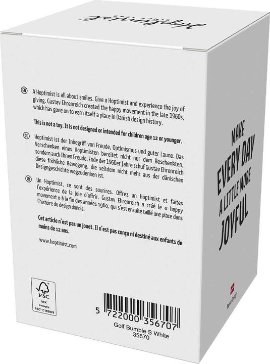 Image du produit Hoptimist Golf Bumble S White 8,5cm