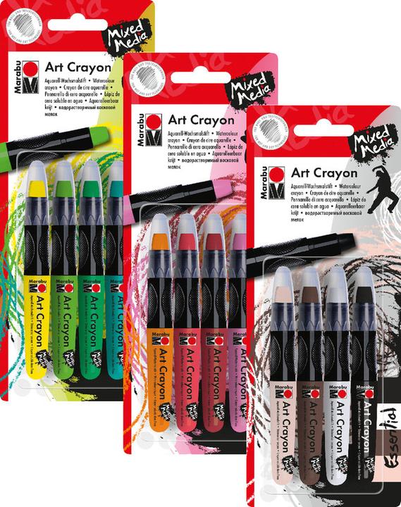 Produktbild Marabu Mixed Media Art Crayon Aquarell-Wachsmalstift 4er Set