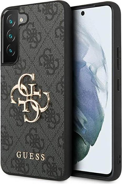 Actual product image Guess 4G Metal Logo Case for Samsung Galaxy S23 - grey (Samsung Galaxy S23)