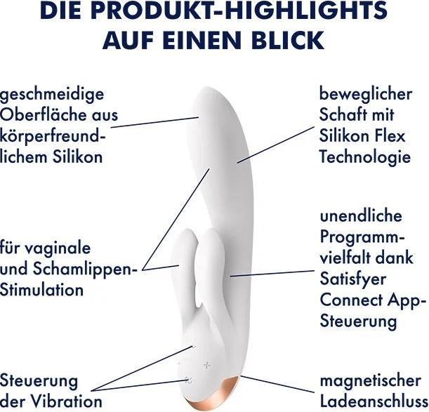 Actual product image Satisfyer Double Flex Rabbit Vibrator