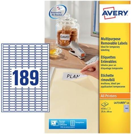 Image du produit Avery Étiquettes universelles