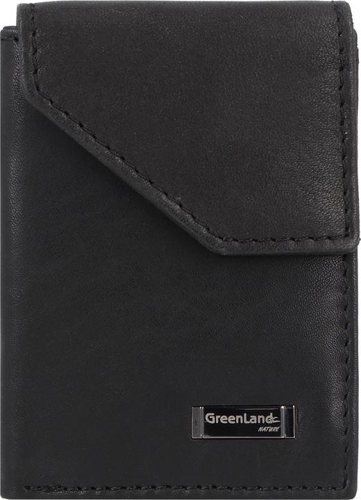 Image du produit Greenland Nature Black Nappa Porte-monnaie en cuir RFID 7 cm