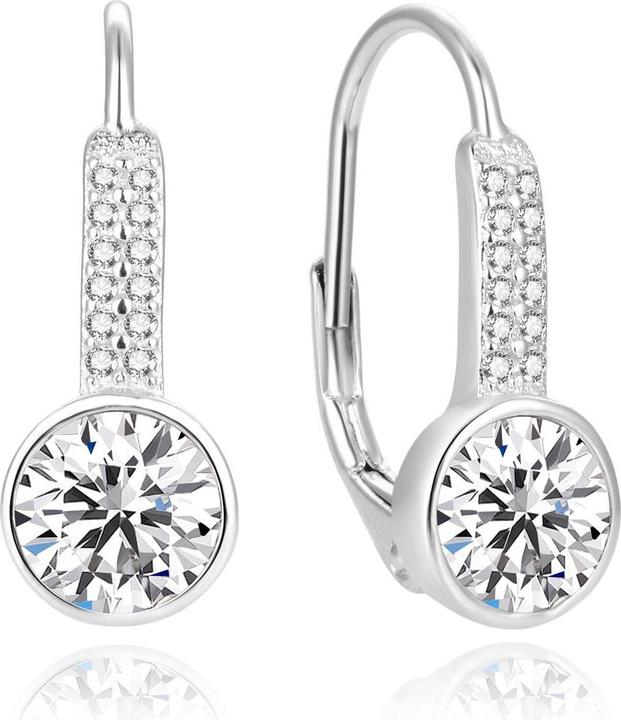 Produktbild Beneto Glittering silver earrings with zircons AGUC2424L (L)