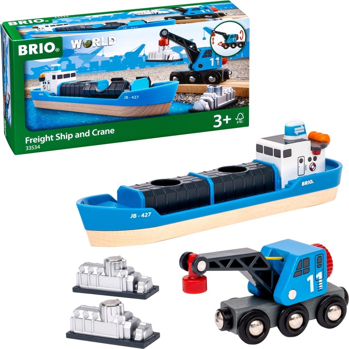 Immagine prodotto Brio Nave portacontainer con autogru