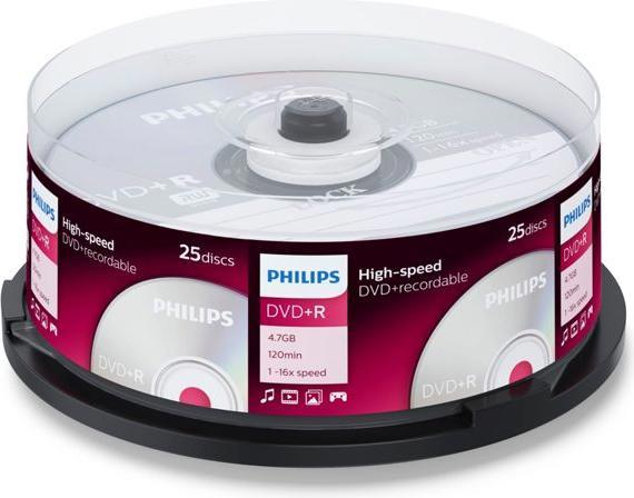Image du produit Philips 1x25 DVD+R 4.7GB 16x SP (25 x)