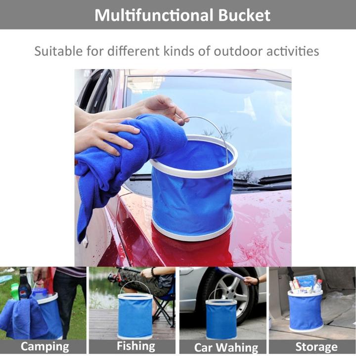 Produktbild König Design 9L Eimer faltbar Falteimer Camping Wassereimer Angeln Auto Putzeimer Futtereimer