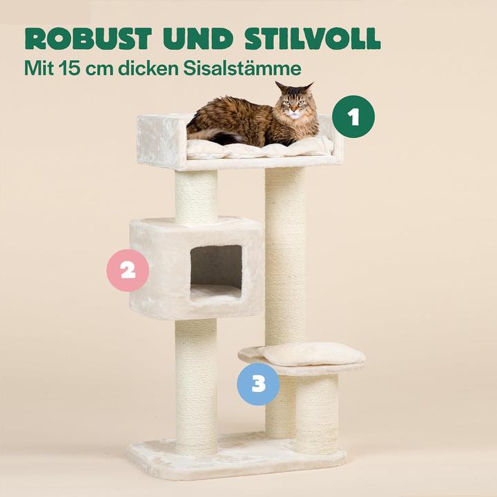 Produktbild RHRQuality Kratzbaum Devon Rex (120 cm, Creme)