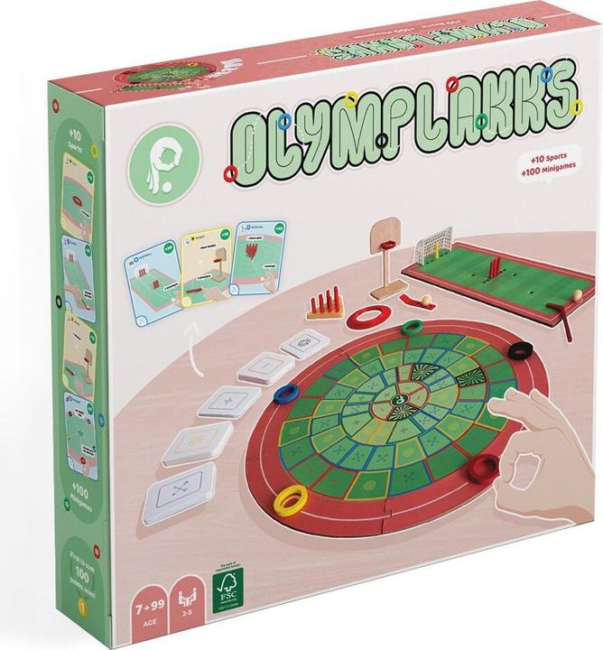 Produktbild Plakks OLYMPLAKKS- Mehr als 10 verschiedene Holzspiele (Multilingual, 2 - 5 Spieler)