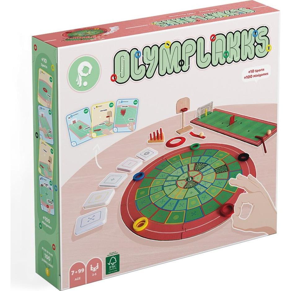 Plakks OLYMPLAKKS- Mehr als 10 verschiedene Holzspiele (Multilingual)