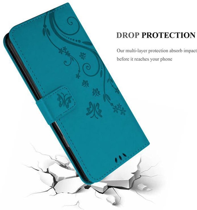 Actual product image Cadorabo Flower Book Cover (Huawei Y6 (2019))