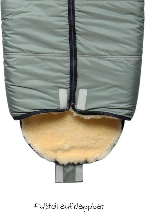 Produktbild Kaiser Baby Kaiser Babyschalen Fusssack aus Lammfell Naadja, salbei green/grey