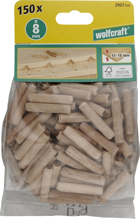 Immagine prodotto wolfcraft 200 Perni di fissaggio, Ø 6 mm (200 pz.)